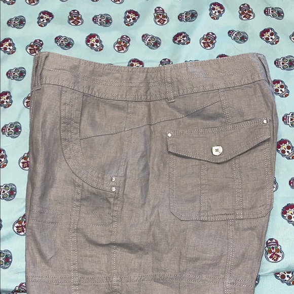INC tan Women's Shorts linen cargo shorts - Picture 9 of 9